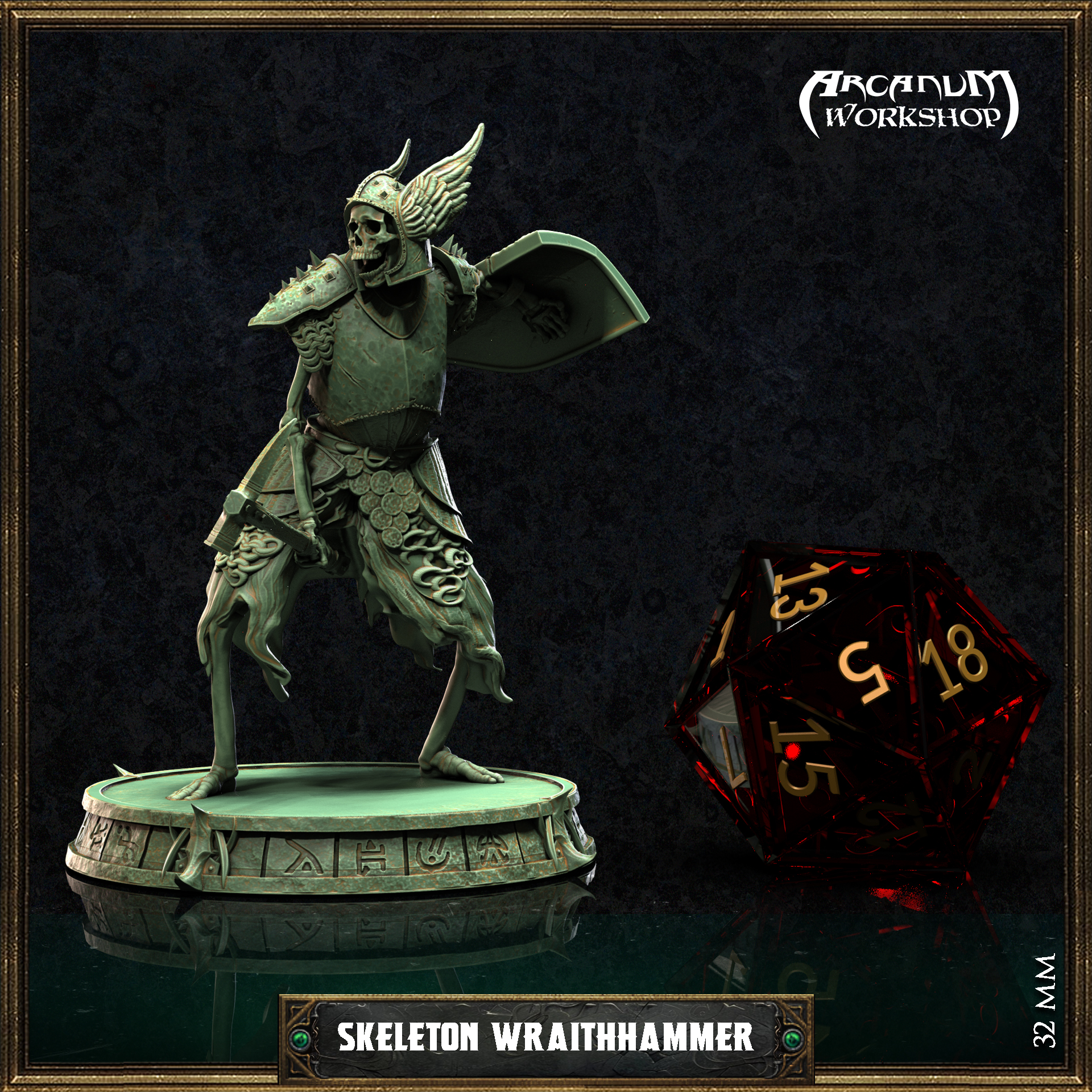 Skeleton Wraithammer (32mm)
